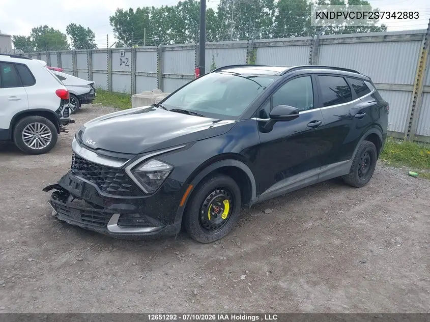 2025 Kia Sportage VIN: KNDPVCDF2S7342883 Lot: 12651292