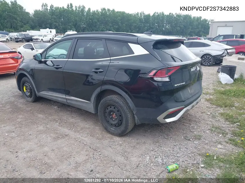 2025 Kia Sportage VIN: KNDPVCDF2S7342883 Lot: 12651292