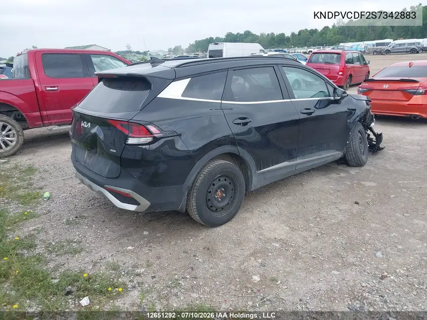2025 Kia Sportage VIN: KNDPVCDF2S7342883 Lot: 12651292