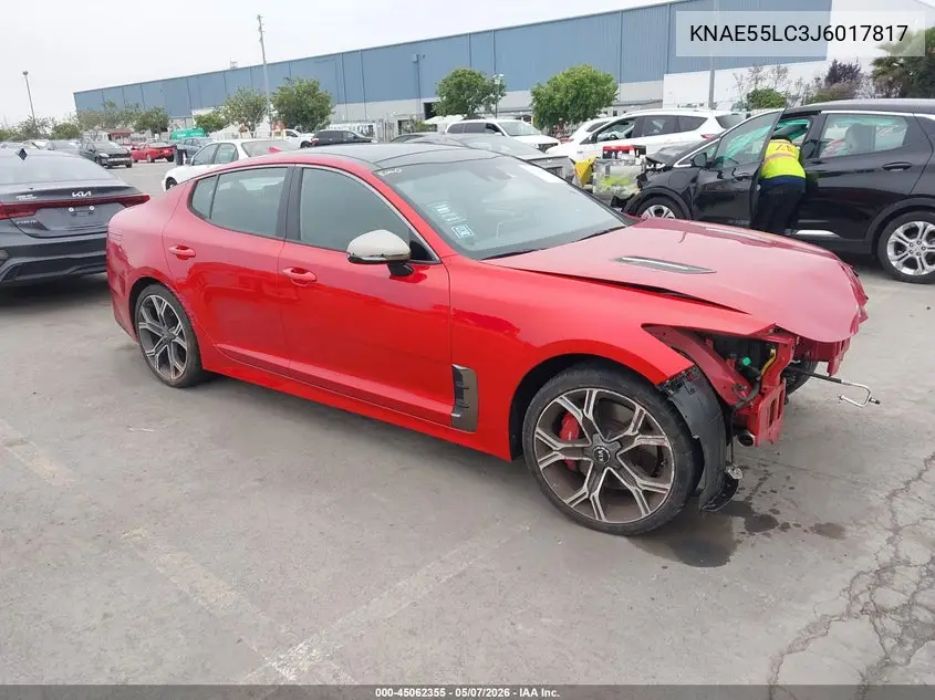 2018 Kia Stinger Gt2 VIN: KNAE55LC3J6017817 Lot: 45062355