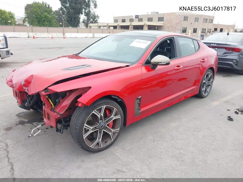2018 Kia Stinger Gt2 VIN: KNAE55LC3J6017817 Lot: 45062355