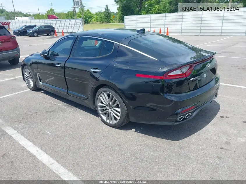2018 Kia Stinger VIN: KNAE15LA1J6015204 Lot: 45070208
