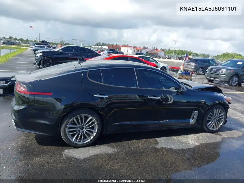 2018 Kia Stinger VIN: KNAE15LA5J6031101 Lot: 45153764