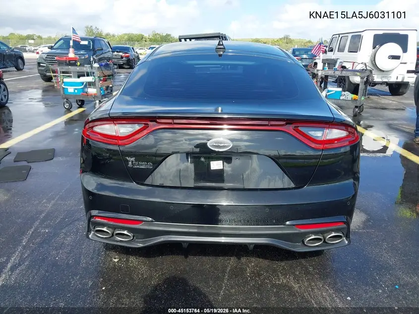 2018 Kia Stinger VIN: KNAE15LA5J6031101 Lot: 45153764