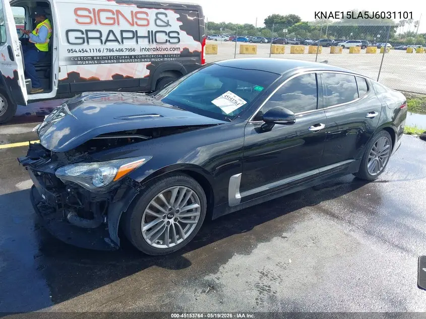 2018 Kia Stinger VIN: KNAE15LA5J6031101 Lot: 45153764