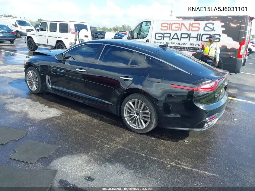 2018 Kia Stinger VIN: KNAE15LA5J6031101 Lot: 45153764