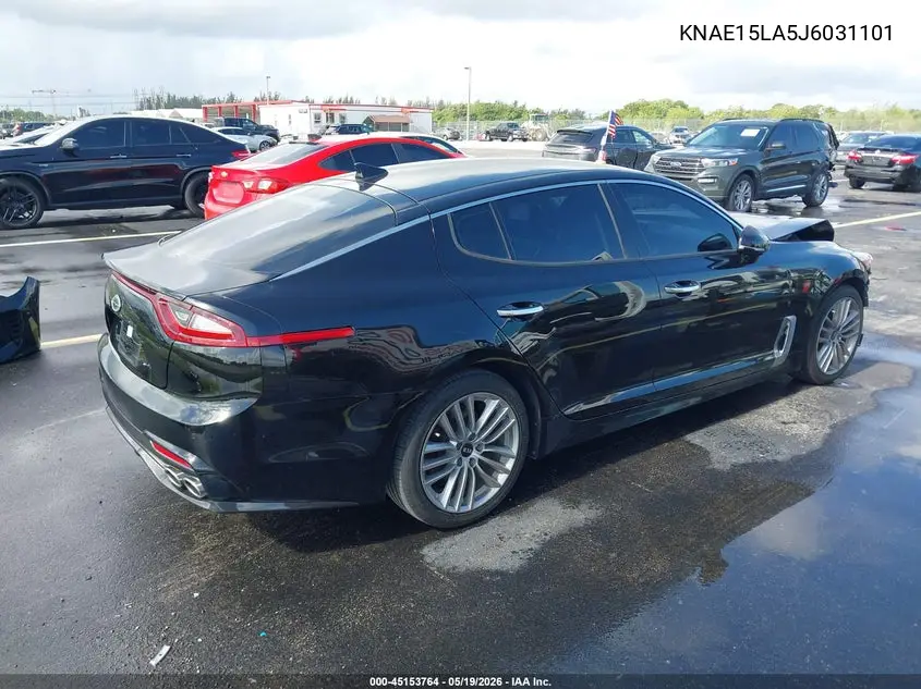 2018 Kia Stinger VIN: KNAE15LA5J6031101 Lot: 45153764