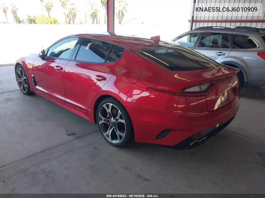2018 Kia Stinger Gt2 VIN: KNAE55LC6J6010909 Lot: 45165822