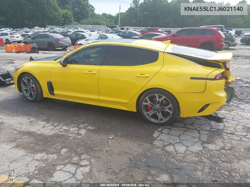 2018 Kia Stinger Gt2 VIN: KNAE55LC1J6021140 Lot: 45252549