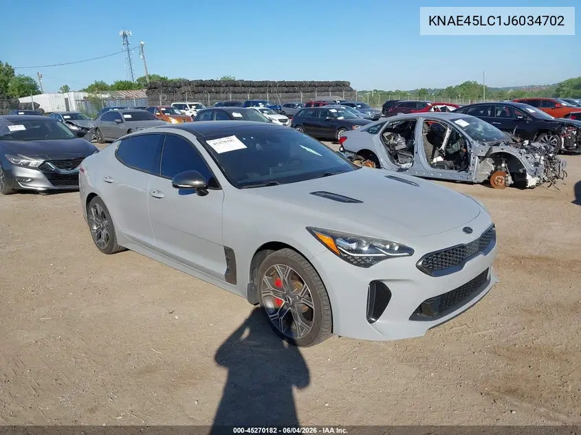 2018 Kia Stinger Gt1 VIN: KNAE45LC1J6034702 Lot: 45270182