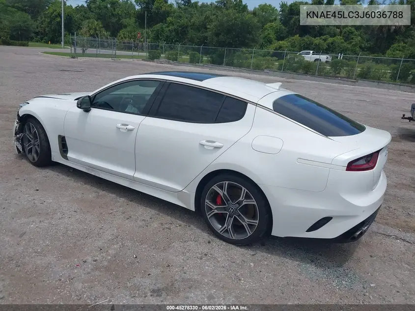 2018 Kia Stinger Gt1 VIN: KNAE45LC3J6036788 Lot: 45278330