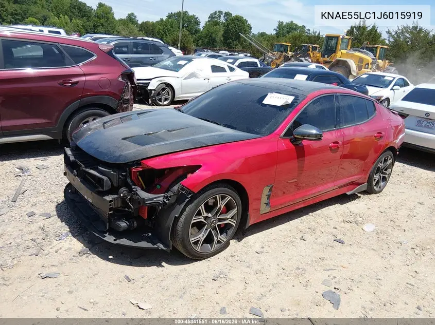 2018 Kia Stinger Gt2 VIN: KNAE55LC1J6015919 Lot: 45341551
