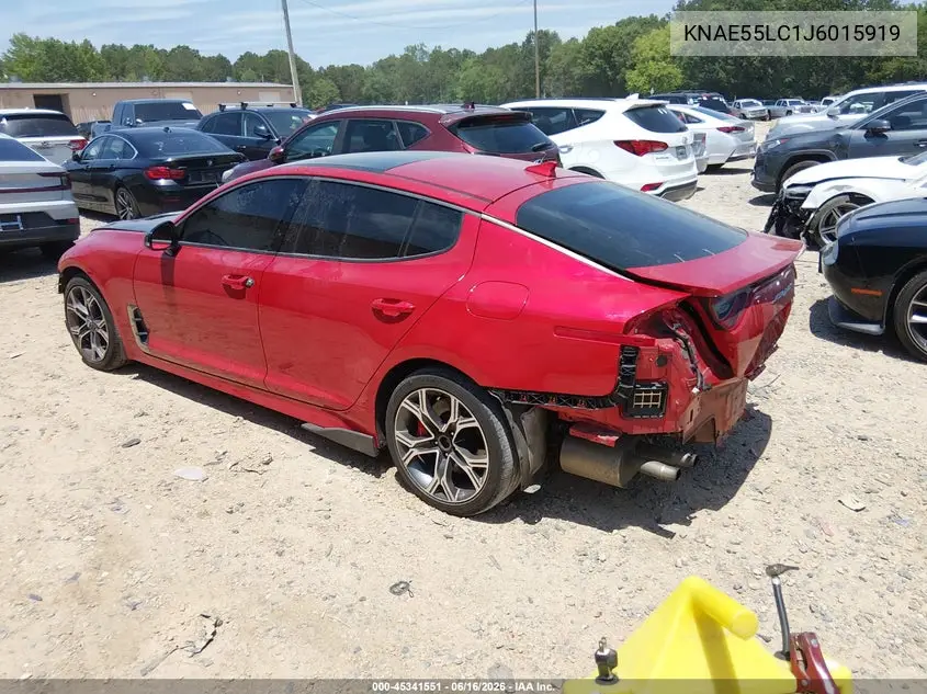 2018 Kia Stinger Gt2 VIN: KNAE55LC1J6015919 Lot: 45341551