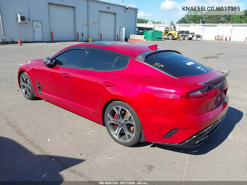 2018 Kia Stinger Gt2 VIN: KNAE55LC0J6017385 Lot: 45361104