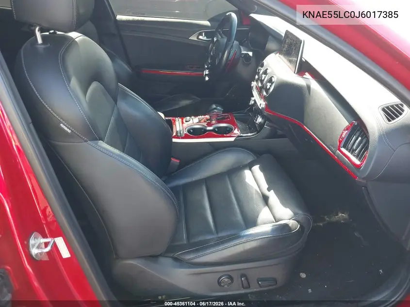 2018 Kia Stinger Gt2 VIN: KNAE55LC0J6017385 Lot: 45361104