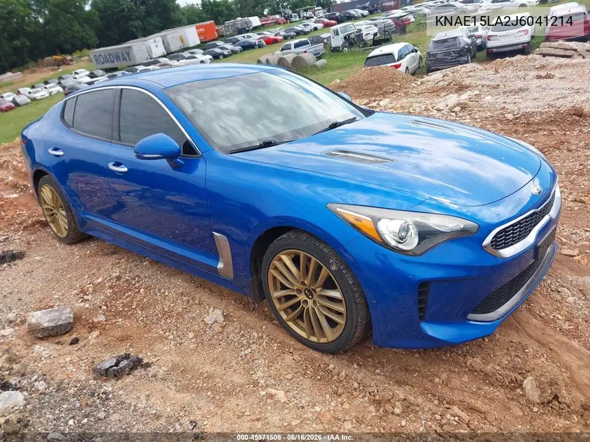 2018 Kia Stinger VIN: KNAE15LA2J6041214 Lot: 45371506