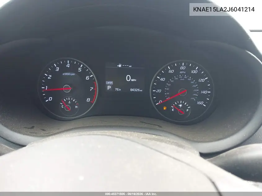 2018 Kia Stinger VIN: KNAE15LA2J6041214 Lot: 45371506