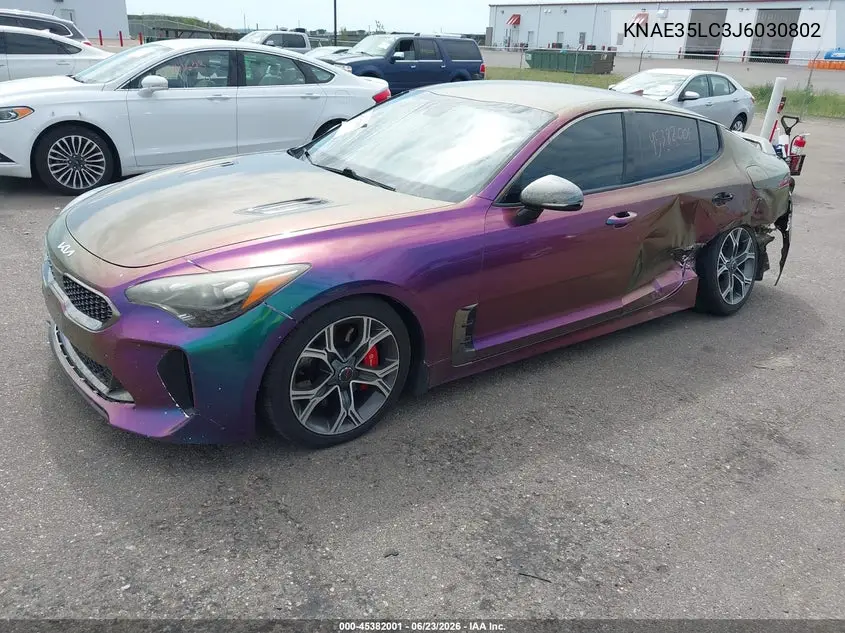 2018 Kia Stinger Gt VIN: KNAE35LC3J6030802 Lot: 45382001