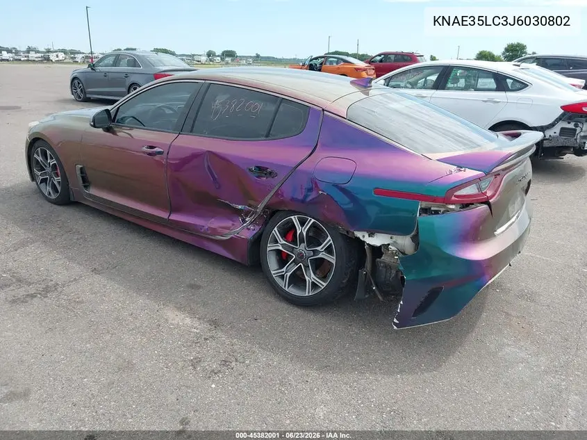 2018 Kia Stinger Gt VIN: KNAE35LC3J6030802 Lot: 45382001