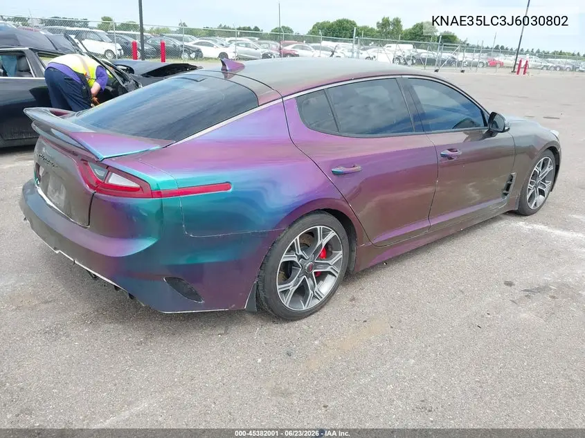 2018 Kia Stinger Gt VIN: KNAE35LC3J6030802 Lot: 45382001