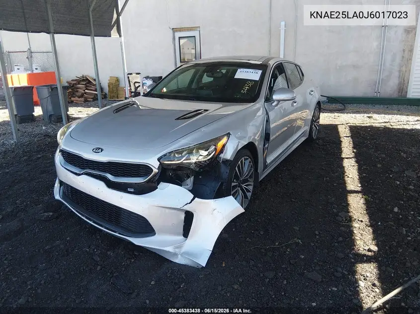 2018 Kia Stinger Premium VIN: KNAE25LA0J6017023 Lot: 45383438