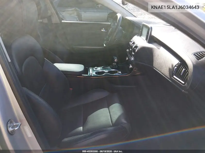 2018 Kia Stinger VIN: KNAE15LA1J6034643 Lot: 45393308