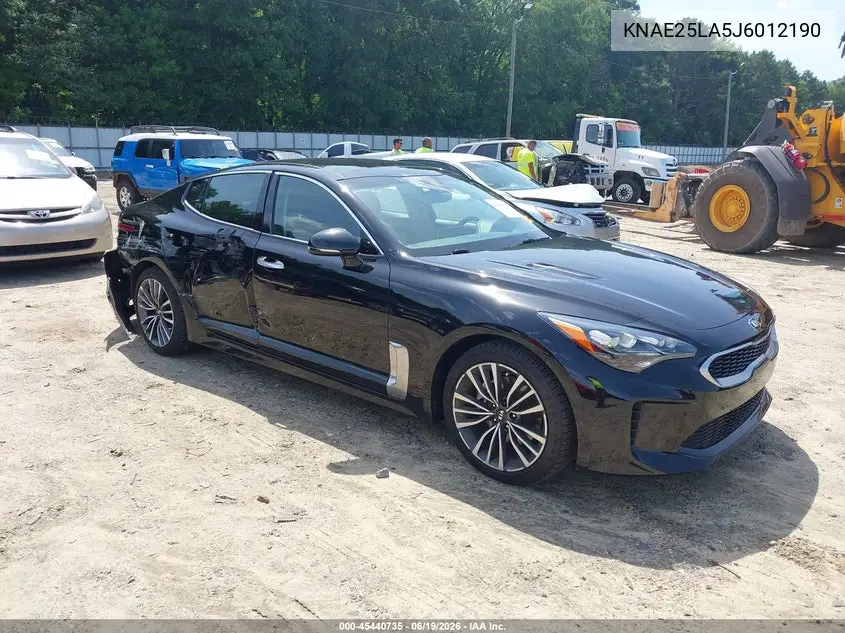 2018 Kia Stinger Premium VIN: KNAE25LA5J6012190 Lot: 45440735