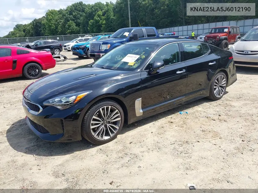2018 Kia Stinger Premium VIN: KNAE25LA5J6012190 Lot: 45440735