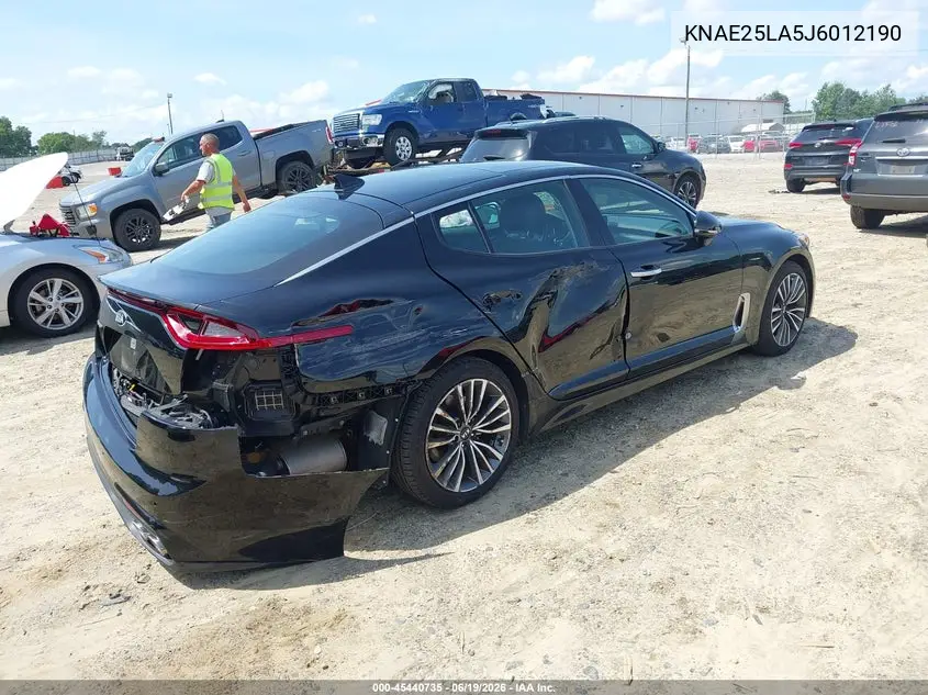 2018 Kia Stinger Premium VIN: KNAE25LA5J6012190 Lot: 45440735