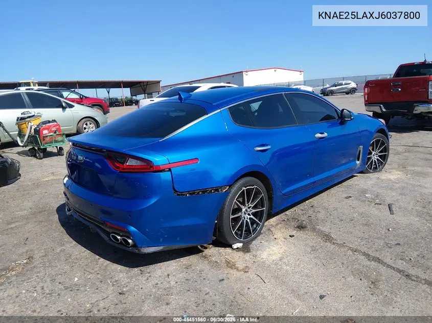 2018 Kia Stinger Premium VIN: KNAE25LAXJ6037800 Lot: 45451560