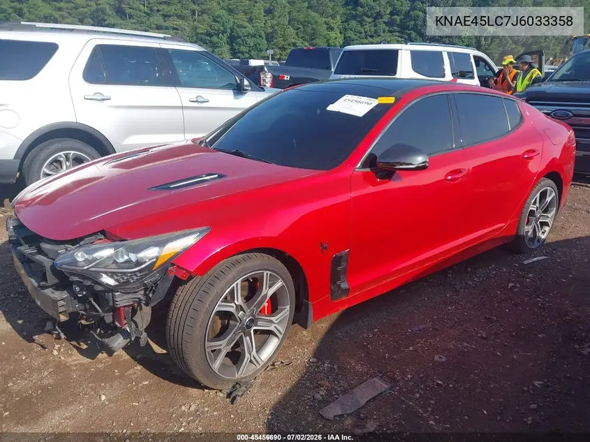 2018 Kia Stinger Gt1 VIN: KNAE45LC7J6033358 Lot: 45456690