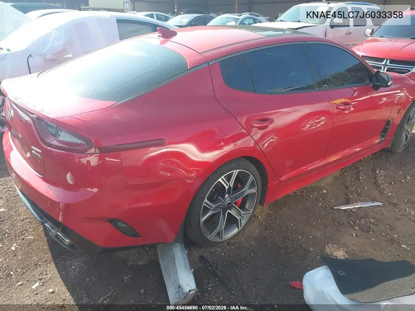 2018 Kia Stinger Gt1 VIN: KNAE45LC7J6033358 Lot: 45456690