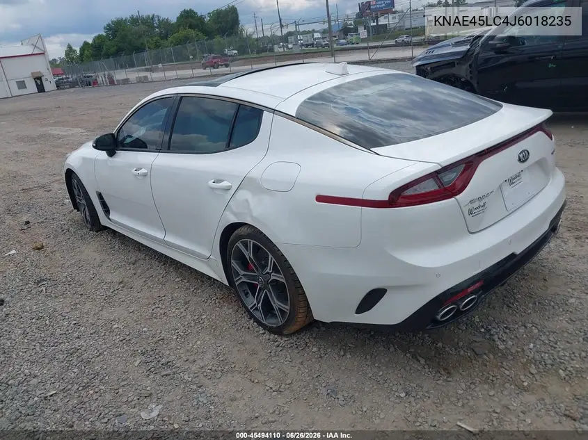 2018 Kia Stinger Gt1 VIN: KNAE45LC4J6018235 Lot: 45494110
