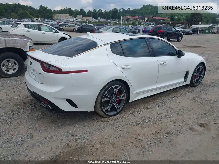 2018 Kia Stinger Gt1 VIN: KNAE45LC4J6018235 Lot: 45494110