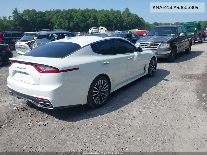 2018 Kia Stinger Premium VIN: KNAE25LA9J6033091 Lot: 45514420