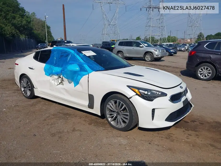2018 Kia Stinger Premium VIN: KNAE25LA3J6027478 Lot: 45590822
