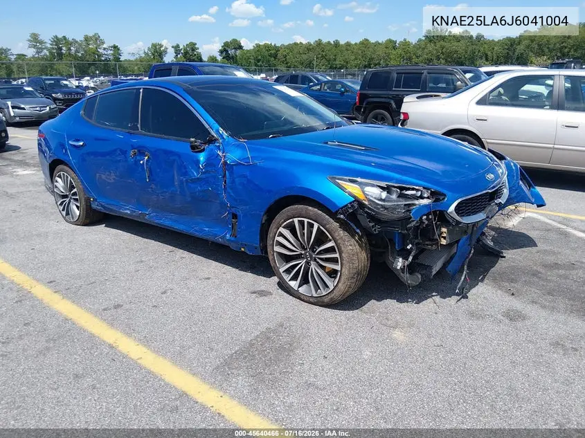 2018 Kia Stinger Premium VIN: KNAE25LA6J6041004 Lot: 45640466