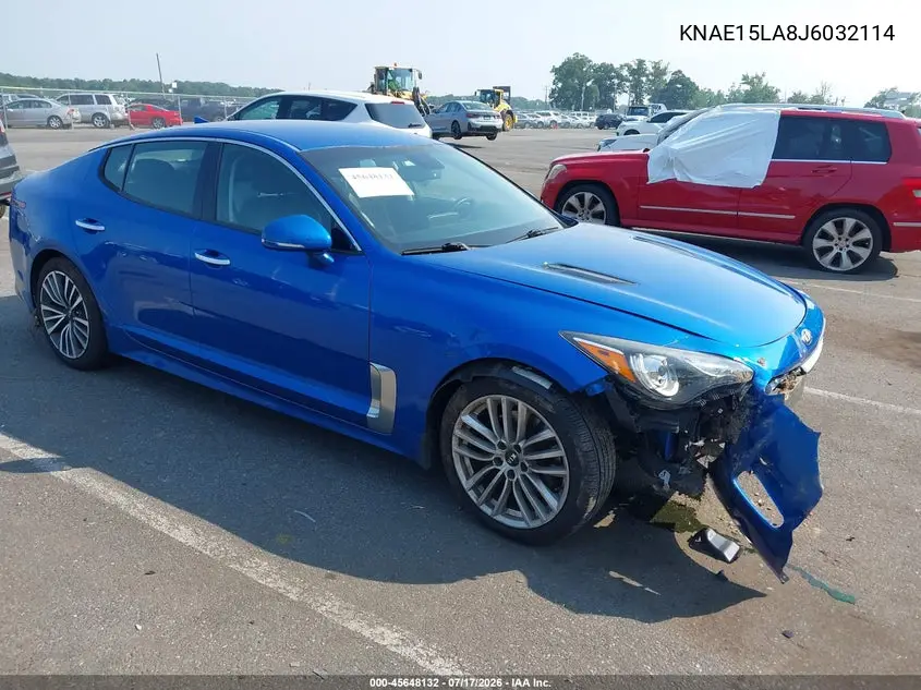 2018 Kia Stinger VIN: KNAE15LA8J6032114 Lot: 45648132