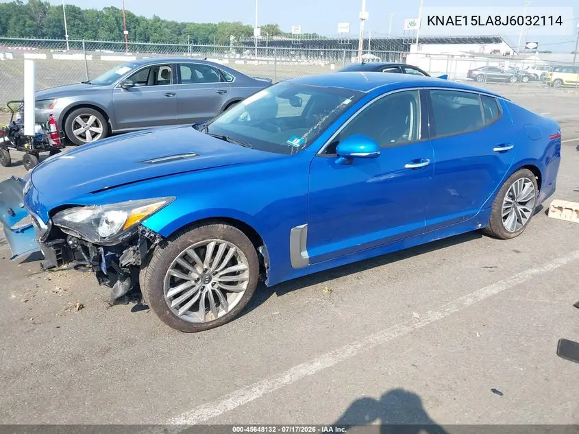 2018 Kia Stinger VIN: KNAE15LA8J6032114 Lot: 45648132