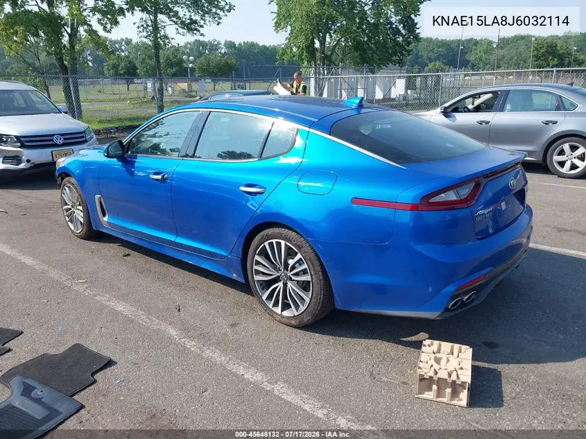 2018 Kia Stinger VIN: KNAE15LA8J6032114 Lot: 45648132