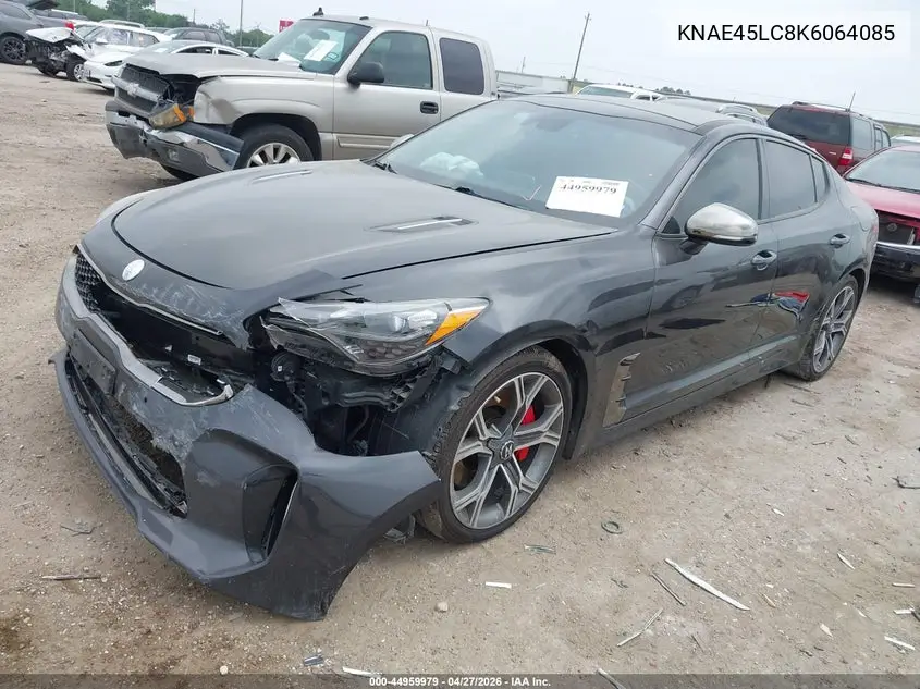 2019 Kia Stinger Gt1 VIN: KNAE45LC8K6064085 Lot: 44959979