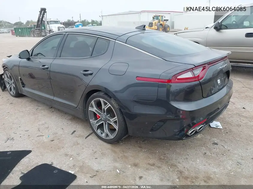 2019 Kia Stinger Gt1 VIN: KNAE45LC8K6064085 Lot: 44959979