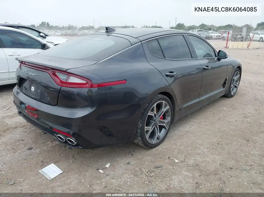 2019 Kia Stinger Gt1 VIN: KNAE45LC8K6064085 Lot: 44959979