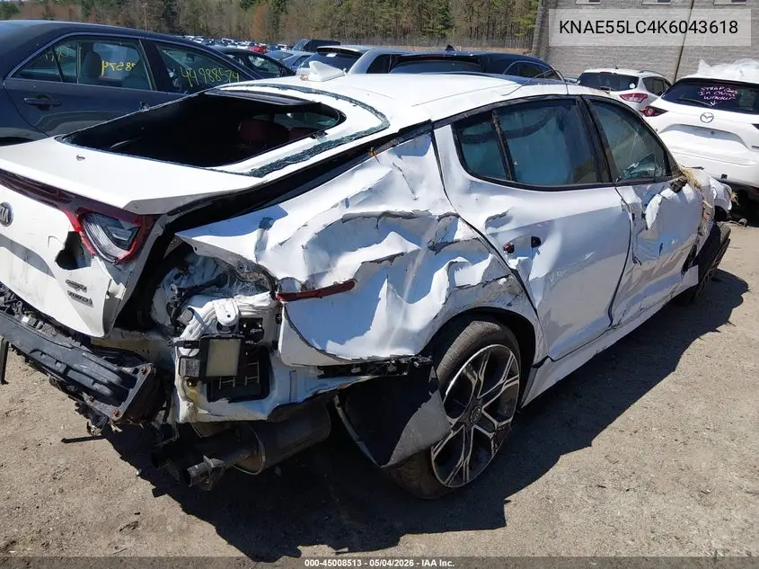 2019 Kia Stinger Gt2 VIN: KNAE55LC4K6043618 Lot: 45008513