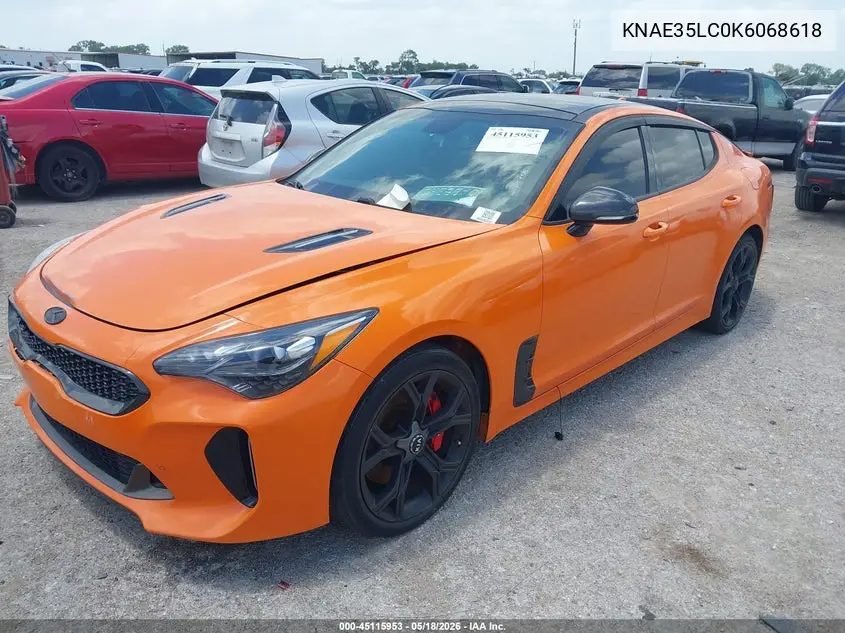 2019 Kia Stinger Gts VIN: KNAE35LC0K6068618 Lot: 45115953