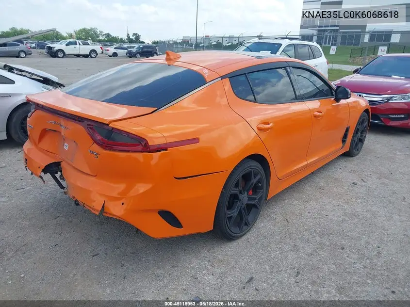 2019 Kia Stinger Gts VIN: KNAE35LC0K6068618 Lot: 45115953