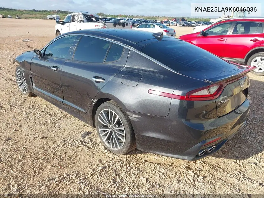2019 Kia Stinger Premium VIN: KNAE25LA9K6046036 Lot: 45273492