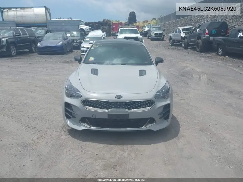 2019 Kia Stinger Gt1 VIN: KNAE45LC2K6059920 Lot: 45294726