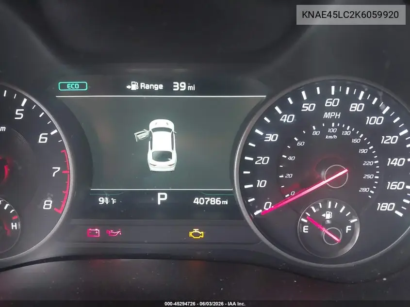 2019 Kia Stinger Gt1 VIN: KNAE45LC2K6059920 Lot: 45294726