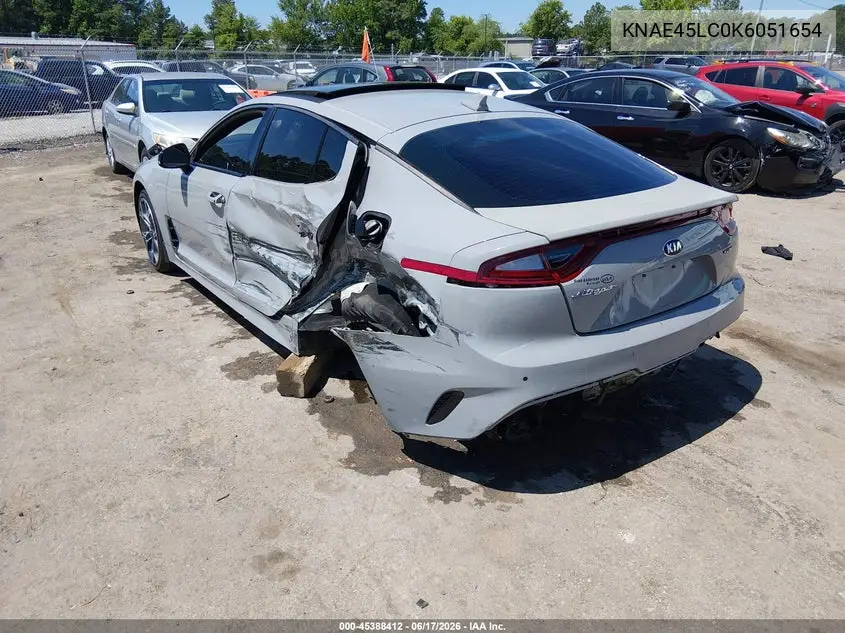 2019 Kia Stinger Gt1 VIN: KNAE45LC0K6051654 Lot: 45388412